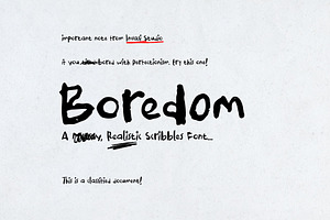 Boredom - Handwritten Font