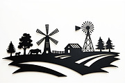 Dutch Windmill Field Set, an Illustration by BIPLOB EXPERT (Thumbnail 8 of 10)