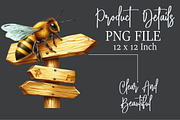 Watercolor Busy Honey Bee Clipart, an Illustration by Rose Art (Thumbnail 7 of 7)