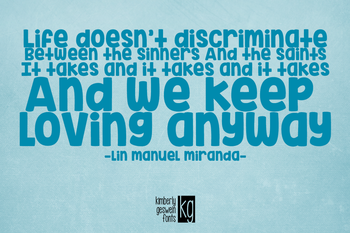 KG Inimitable Original Font preview 3