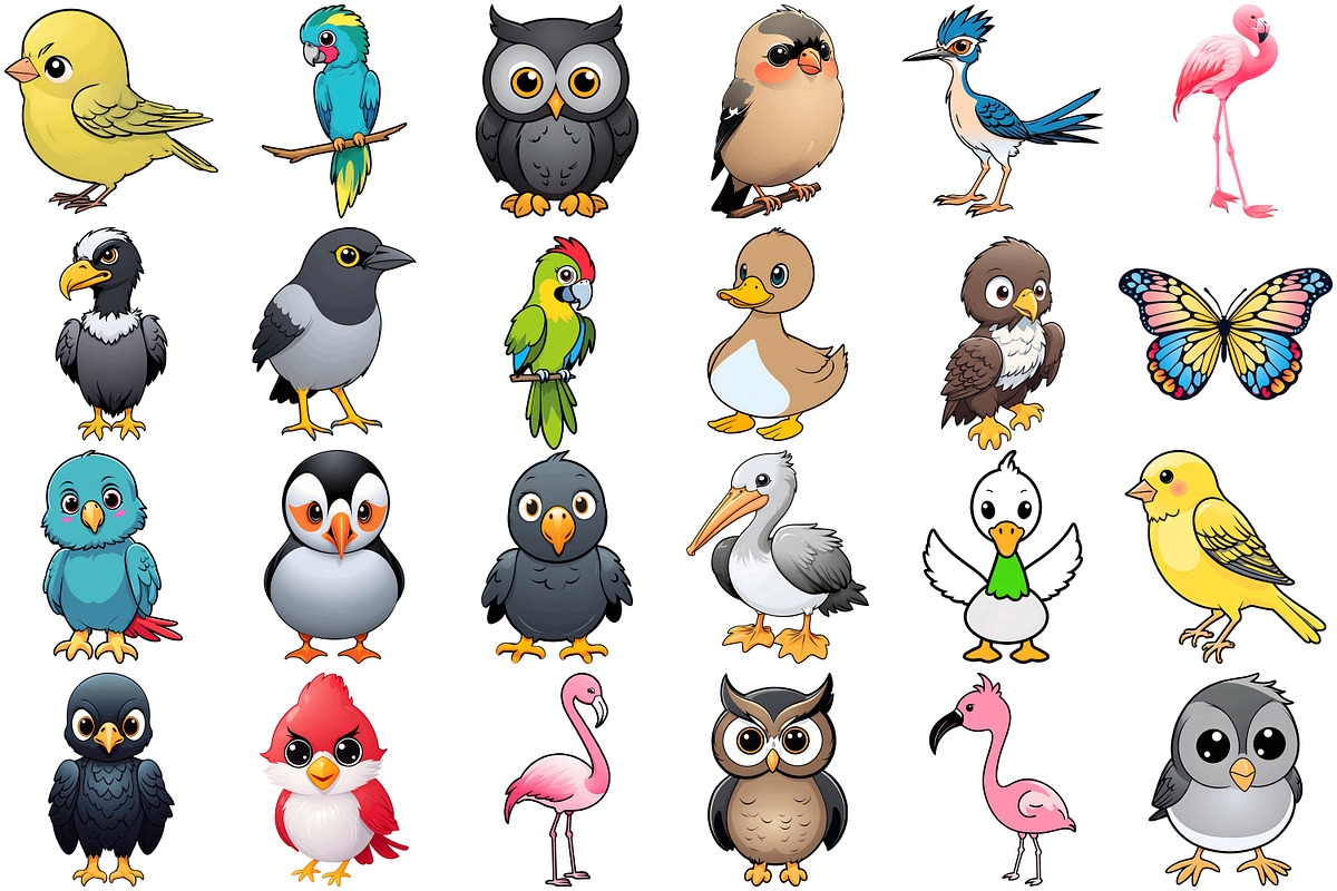 Cute Bird Clipart, an Animal Illustration by Forhadx5 (Photo 7 of 11)