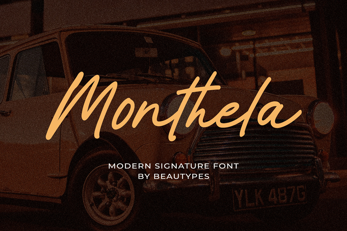 Monthela - Modern Signature Font, a Script Font by Beautypes (Photo 1 of 8)