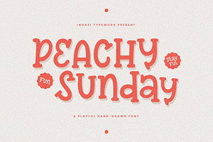 Peachy Sunday - Playful Handwritten