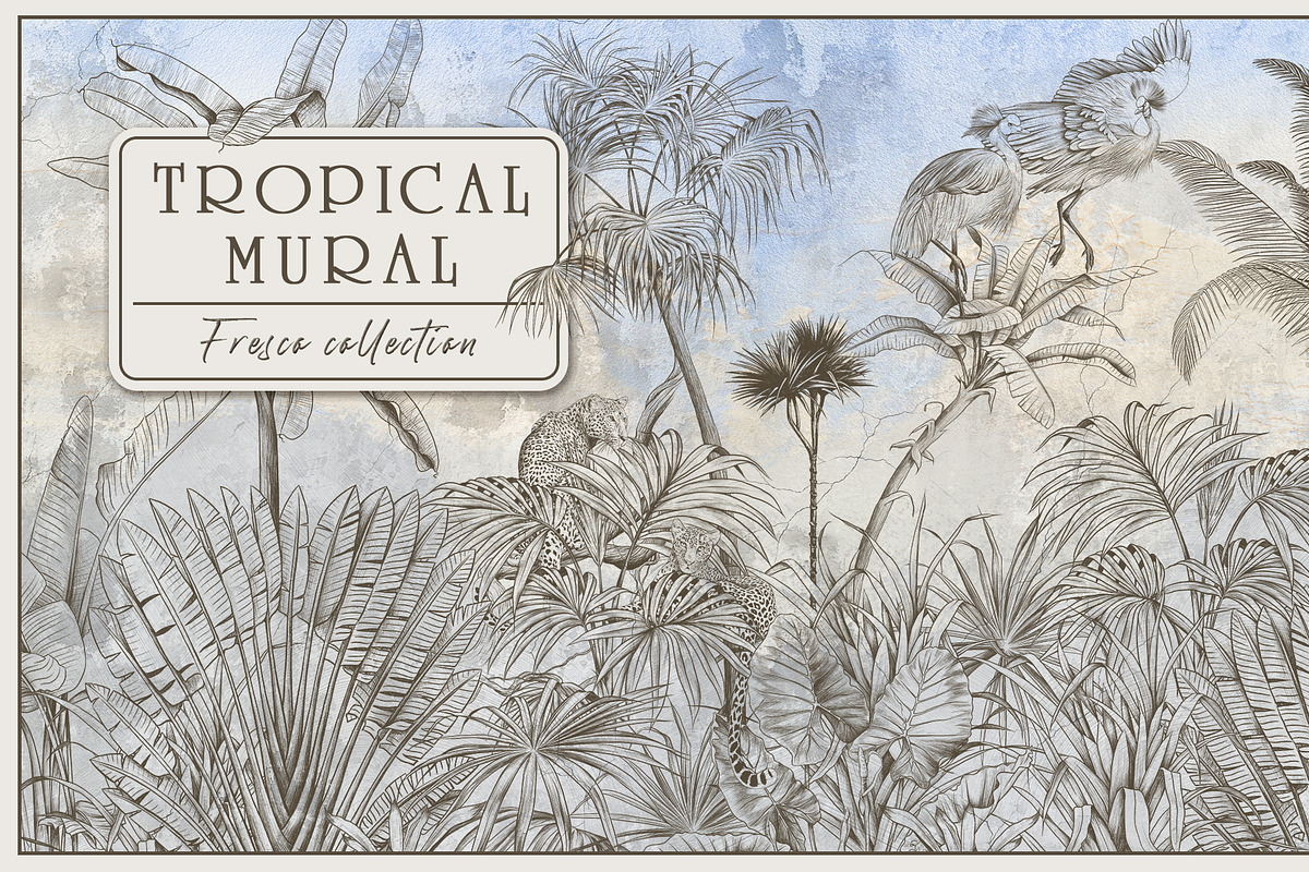 Tropical mural, a Wallpaper Graphic by Natalia0307 (Photo 1 of 15)