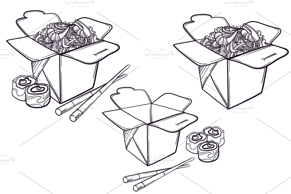 Fast food vector set, a Food Illustration by Vavavka (Photo 9 of 10)