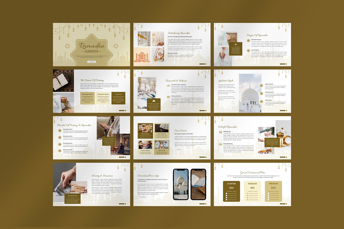 Ramadan Kareem PowerPoint, a Presentation Template by FIBRINOSÄ (Photo 2 of 2)