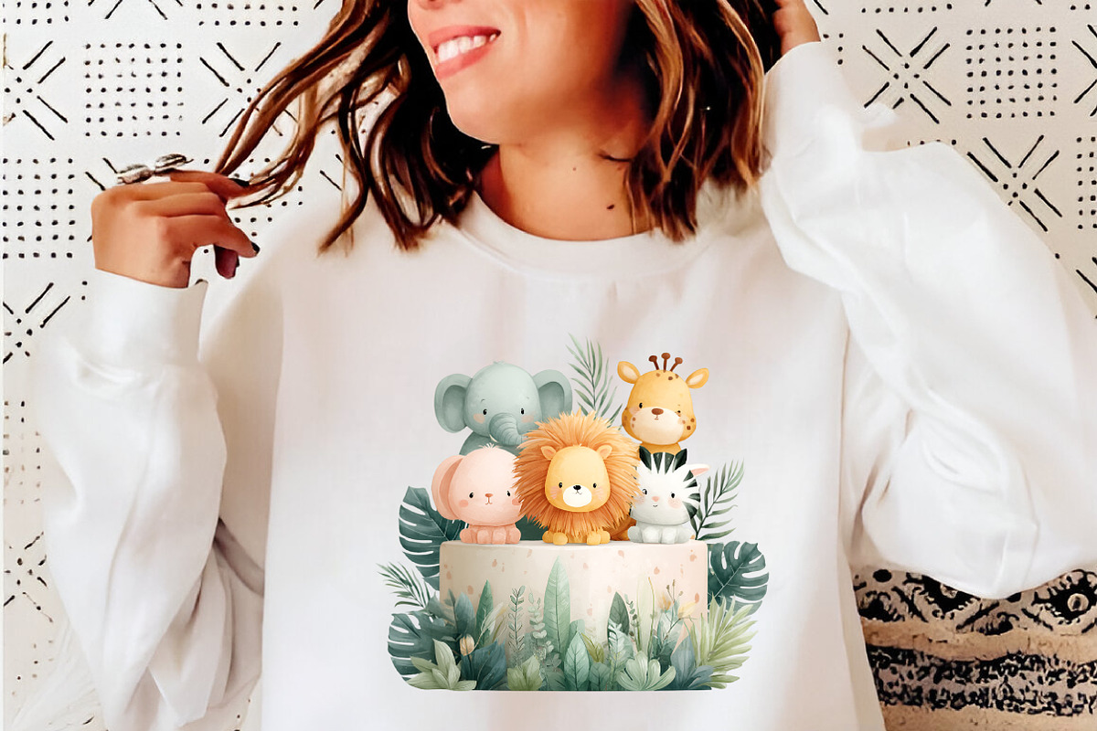 Cute Safari Animals Clipart, an Illustration by SinaCreation (Photo 9 of 11)
