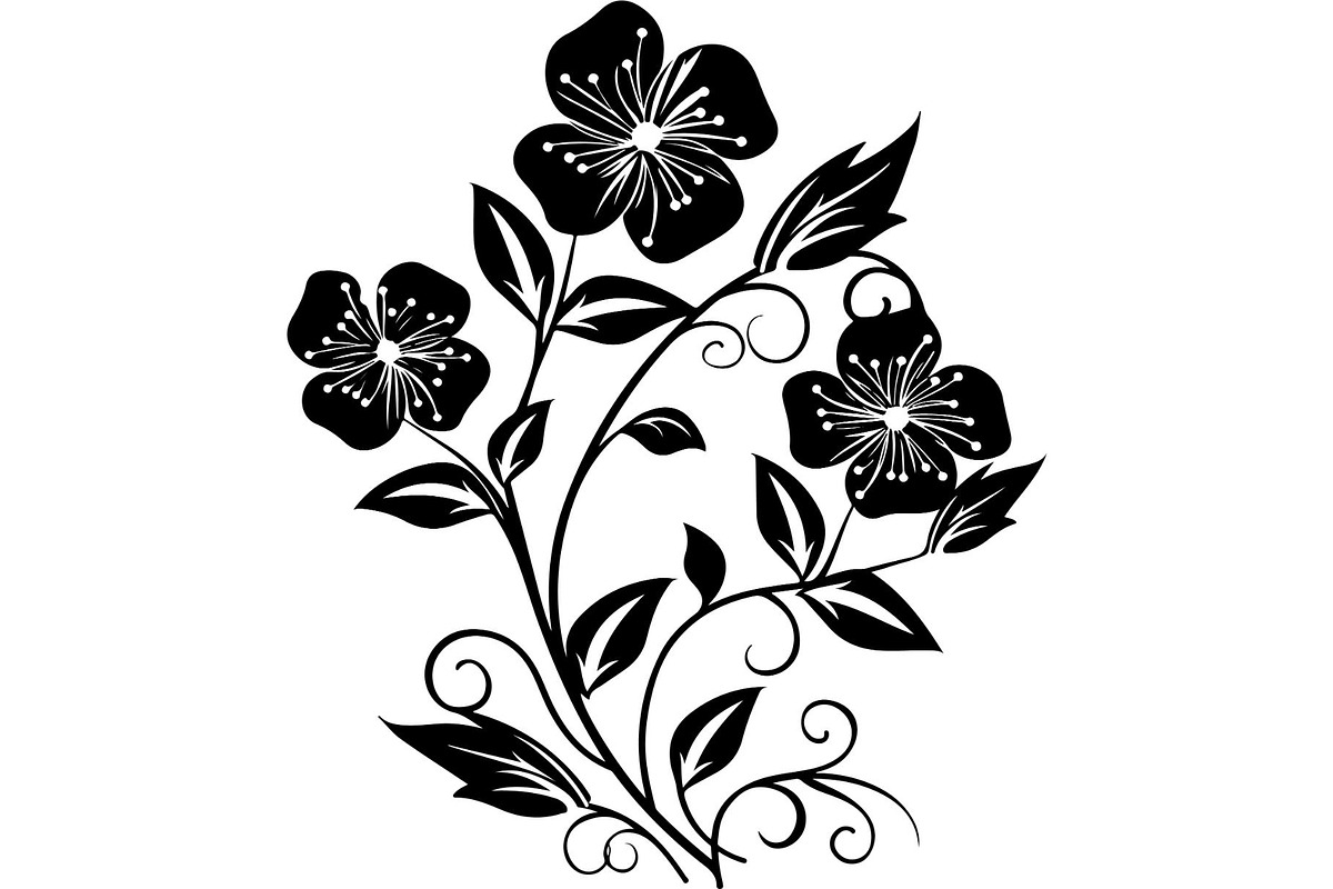 Elegant Botanical Flower Silhouette, an Object Graphic by Designer_Momina (Photo 15 of 16)