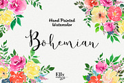 Watercolor Flower Clipart - Bohemian, an Illustration by Elly Studio (Thumbnail 7 of 7)