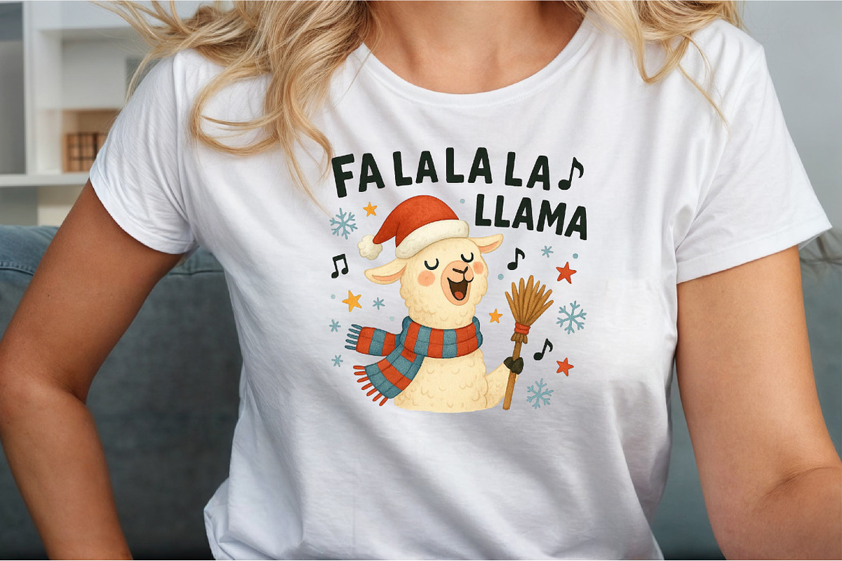 Fa La La La LLama Christmas PNG, an Illustration by Sublimation Artist (Photo 4 of 9)