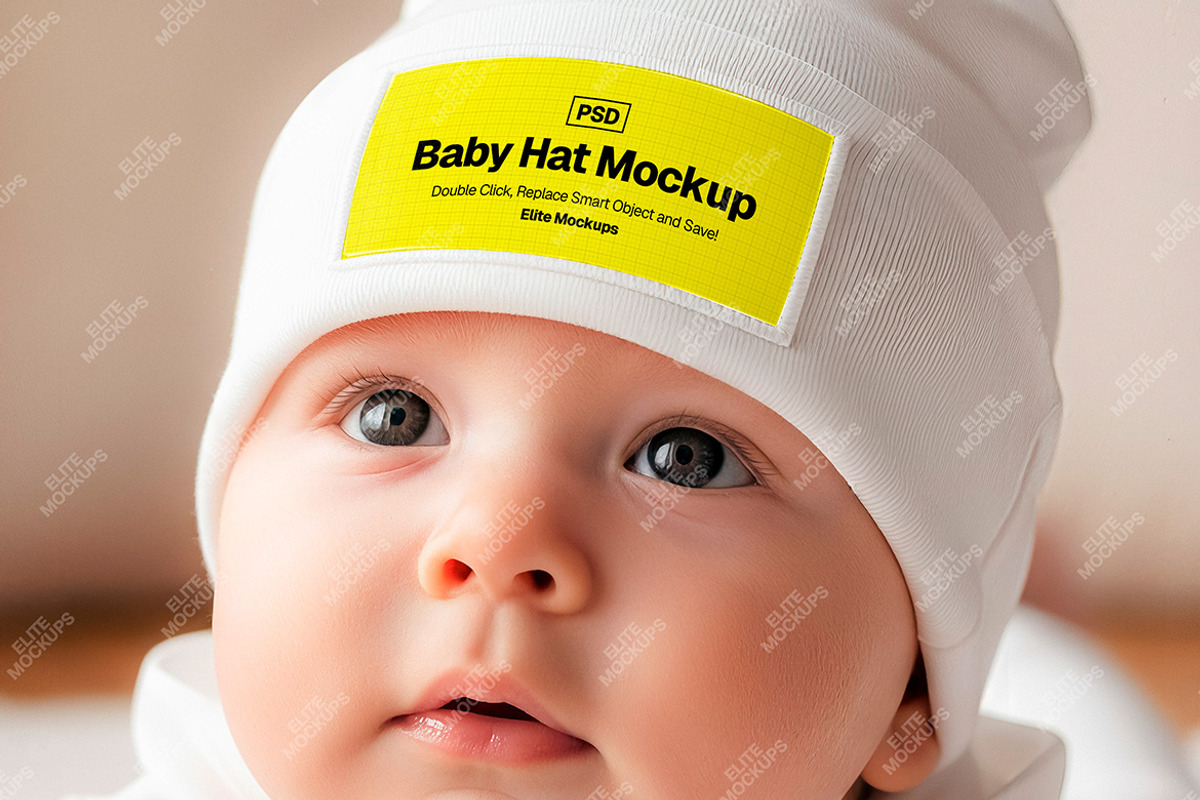 Baby Beanie Hat Mockup, a Hat Mockup by Elite Mockups (Photo 2 of 2)