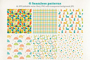 Mid Century Modern Seamless Patterns, a Pattern Graphic by ArtIrisArt (Thumbnail 2 of 7)
