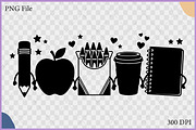 School Supply Friend Silhouette SVG, an Object Illustration by Gfx Expert Team (Thumbnail 2 of 3)