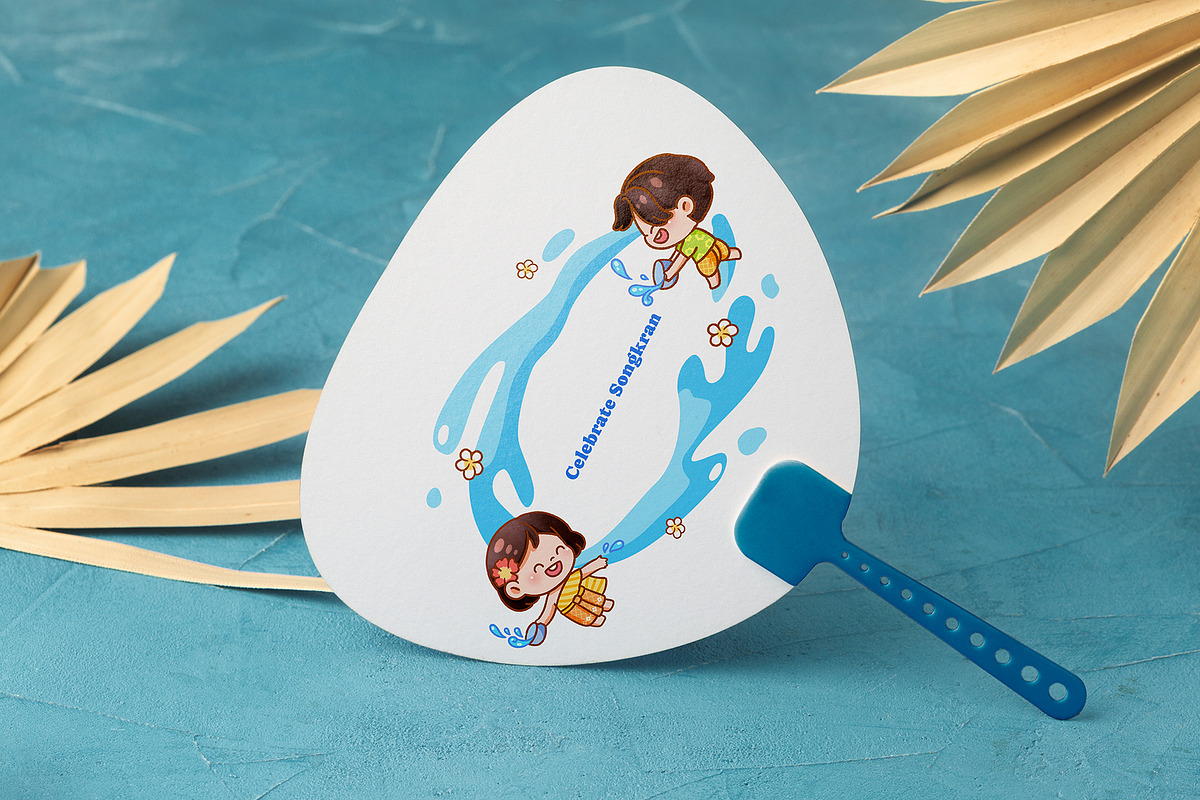 Thai Kids Songkran Splash Digital, a Seasonal Illustration by CreativeValuation (Photo 8 of 11)