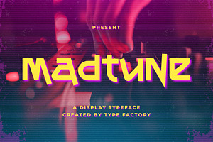 Madtune - Display Typeface, a Font by Typefactoryco