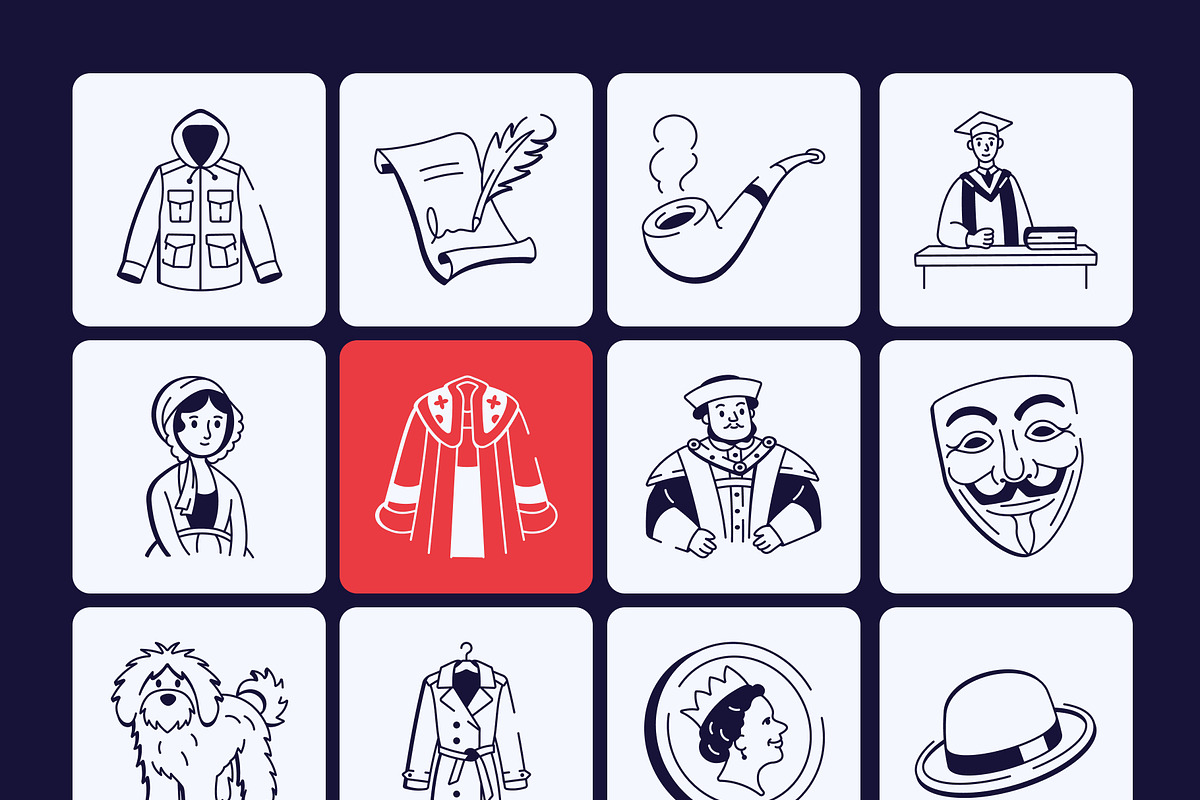English Doodle Icon, an Outline Icon by Vectors Market (Photo 7 of 8)