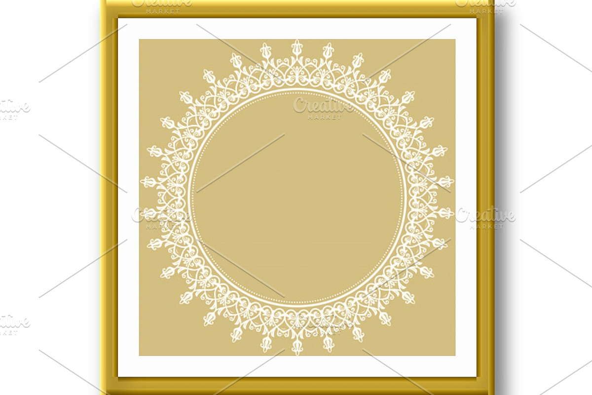 Floral Modern Vector Frame, a Texture Graphic by FineArtStudio (Photo 3 of 3)