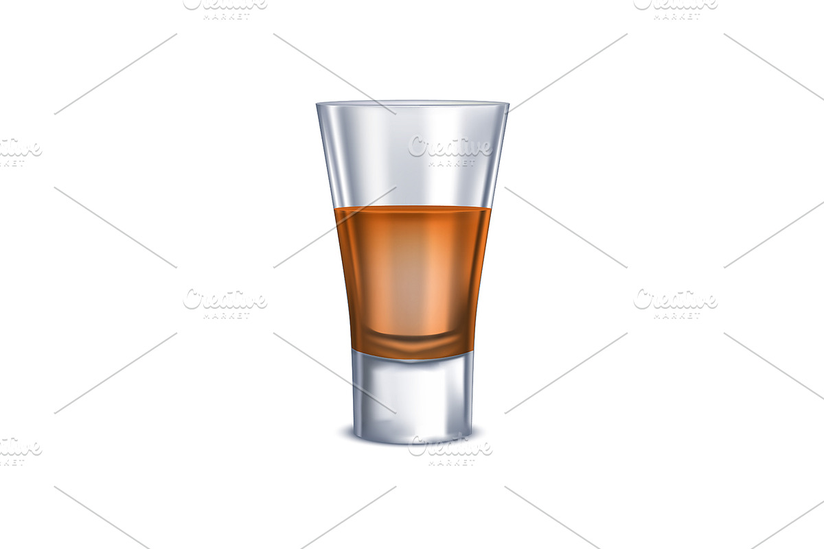 Realistic Detailed 3d Shot Glasses, an Object Graphic by Bigmouse_art (Photo 3 of 5)