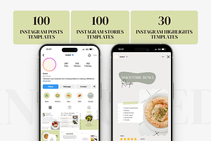 Minimal Food Canva Instagram Set