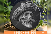 Skull Sombrero Hat Mustache Gothic, a Background Graphic by LaseredNinja (Thumbnail 5 of 7)