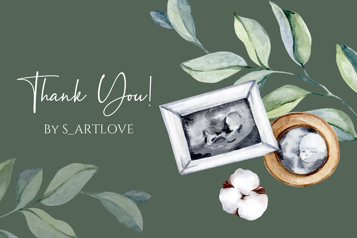 Watercolor Baby Eco Collection, a Decorative Illustration by S_ARTLOVE (Photo 9 of 9)