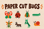 Paper Cut Bugs Clipart Bundle, an Object Illustration by Le.nart (Thumbnail 3 of 6)
