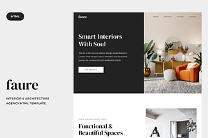 Faure - Interior Agency Template, a HTML Template by gracethemes_st