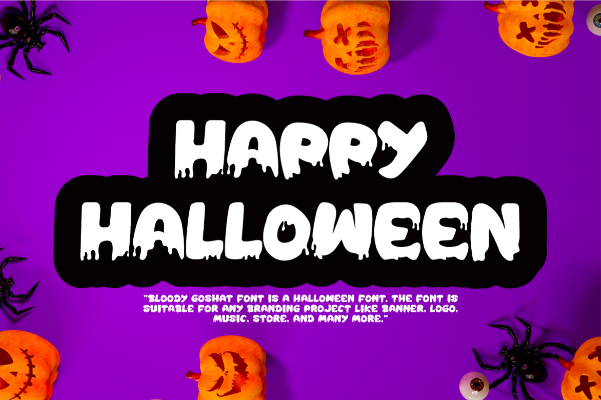 Bloody Goshat - Horror & Halloween, a Blackletter Font by QR Design Studio (Photo 2 of 7)