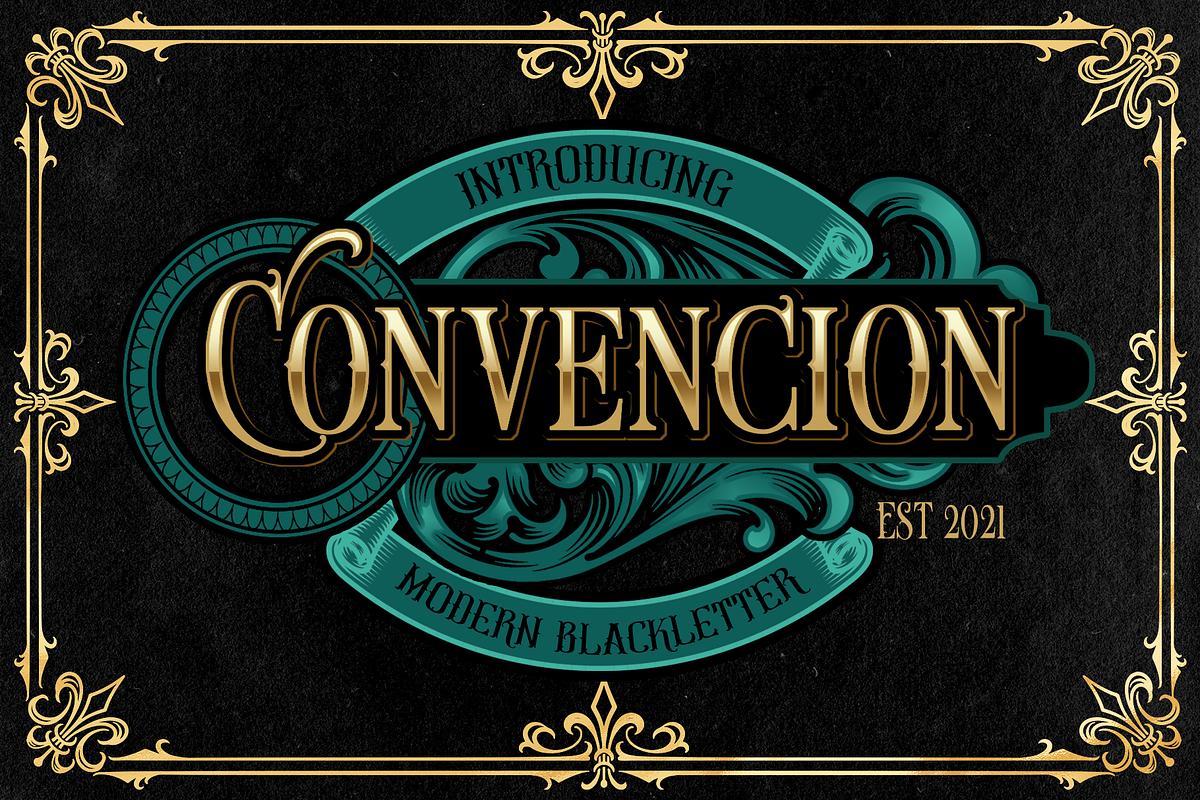 CONVENCION, a Blackletter Font by dansdesign (Photo 1 of 8)