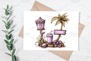 Whimsical Summer Wooden Sing Clipart, an Illustration by Canvas Craft (Thumbnail 5 of 7)