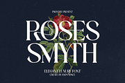 Roses Smyth Elegant Font, a Serif Font by Haps Space (Thumbnail 1 of 15)