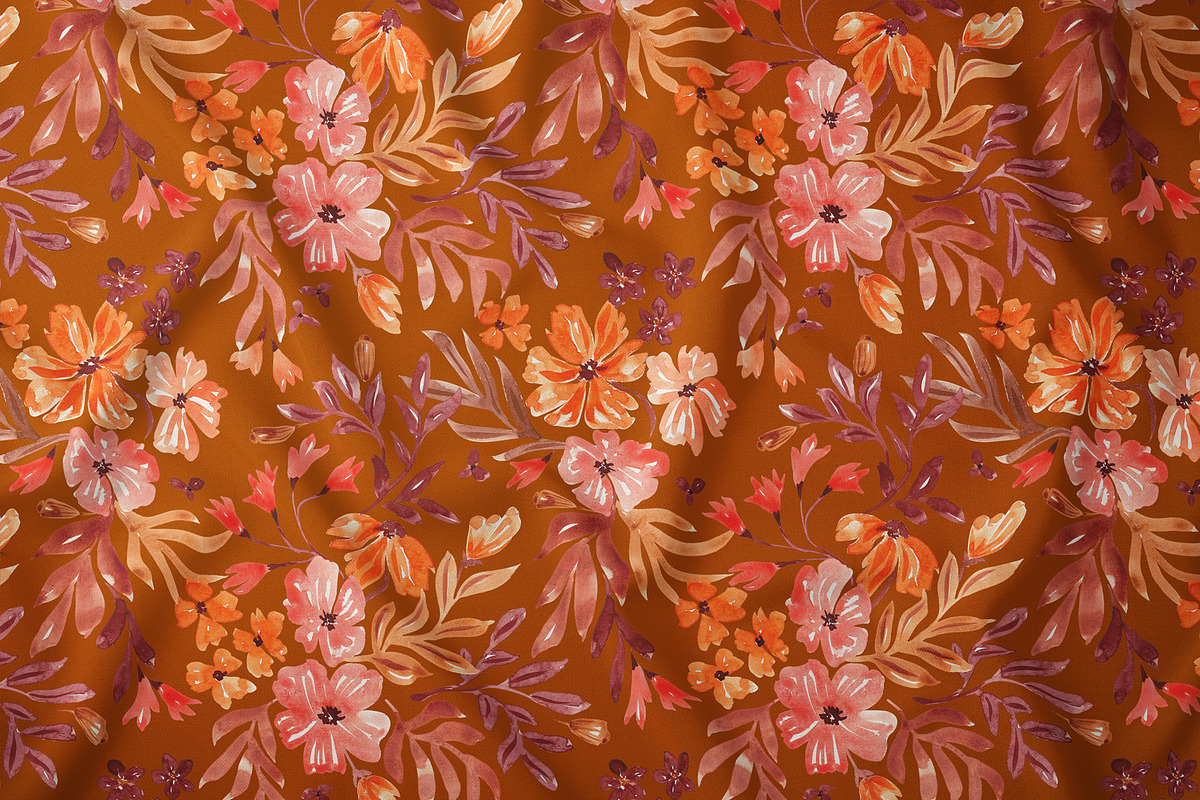 Fall floral seamless pattern, a Pattern Graphic by SirenaArt (Photo 10 of 19)