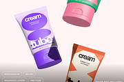 Cosmetic Cream Tube Mockup, a Packaging Mockup by graphicsauce (Thumbnail 1 of 4)