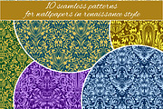 Renaissance seamless patterns set, a Pattern Graphic by Guten Tag Vector (Thumbnail 2 of 3)