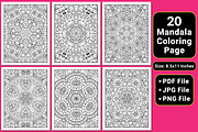 Floral Mandala Coloring Pages, a Pattern Graphic by mirajeee (Thumbnail 1 of 4)