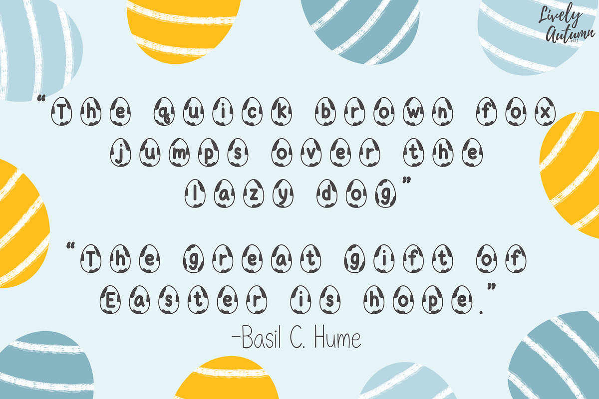 Easter egg Font, a Symbol Font by LivelyAutumn11.11 (Photo 4 of 4)