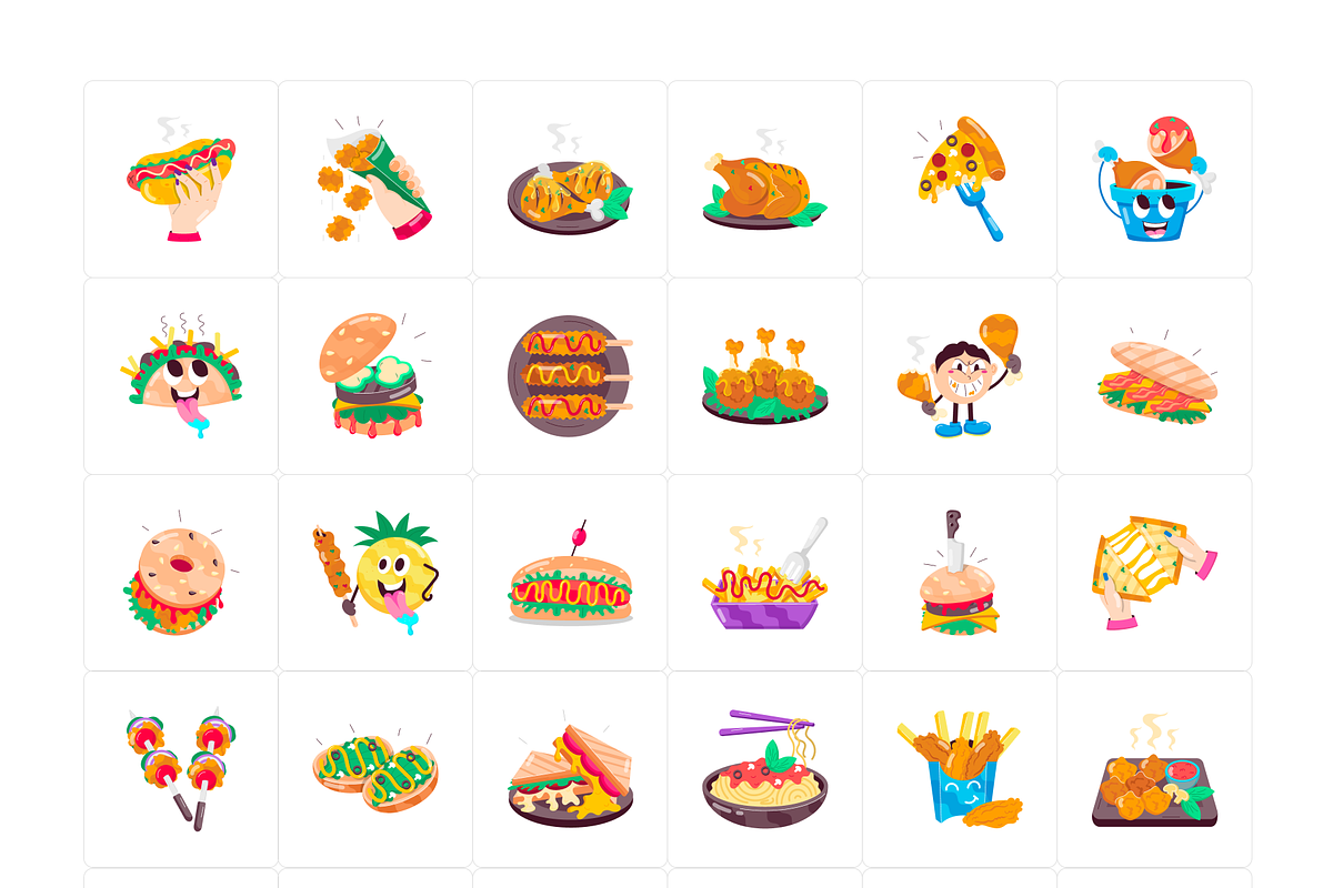Fast Food Stickers, an Emoji Icon by Vectors Market (Photo 5 of 8)
