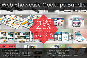 Web Showcase MockUps Bundle