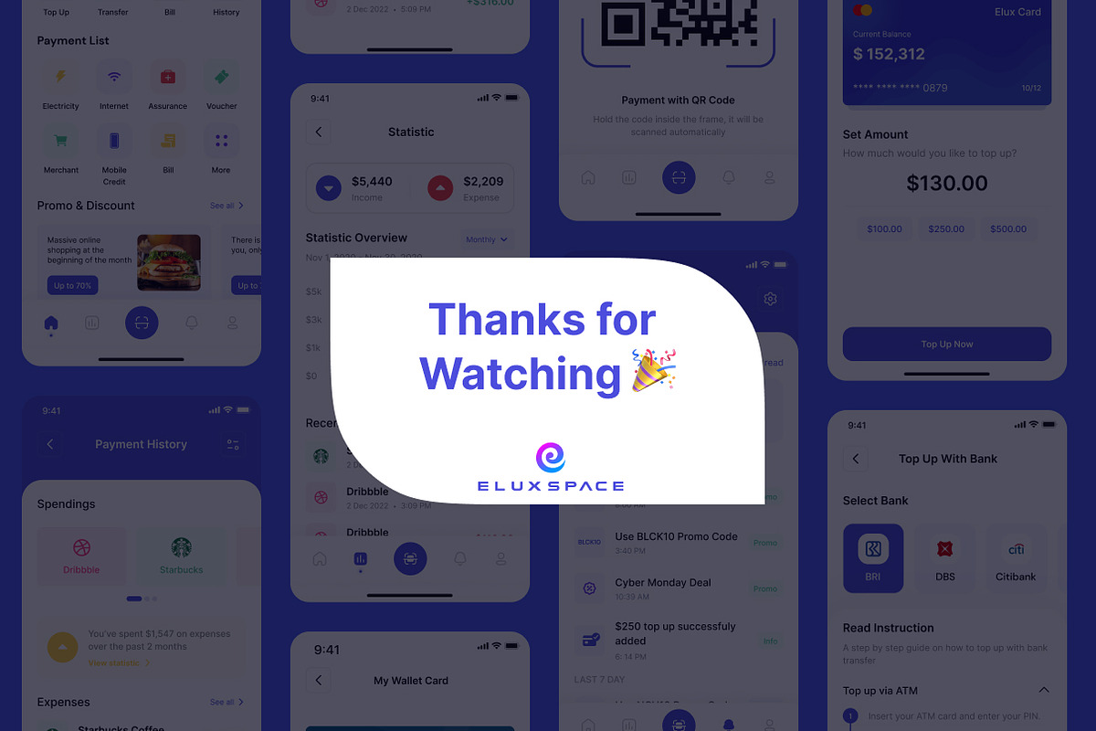 Walleteur - Wallet Mobile App, an UI Kit Template by Elux Space (Photo 6 of 6)