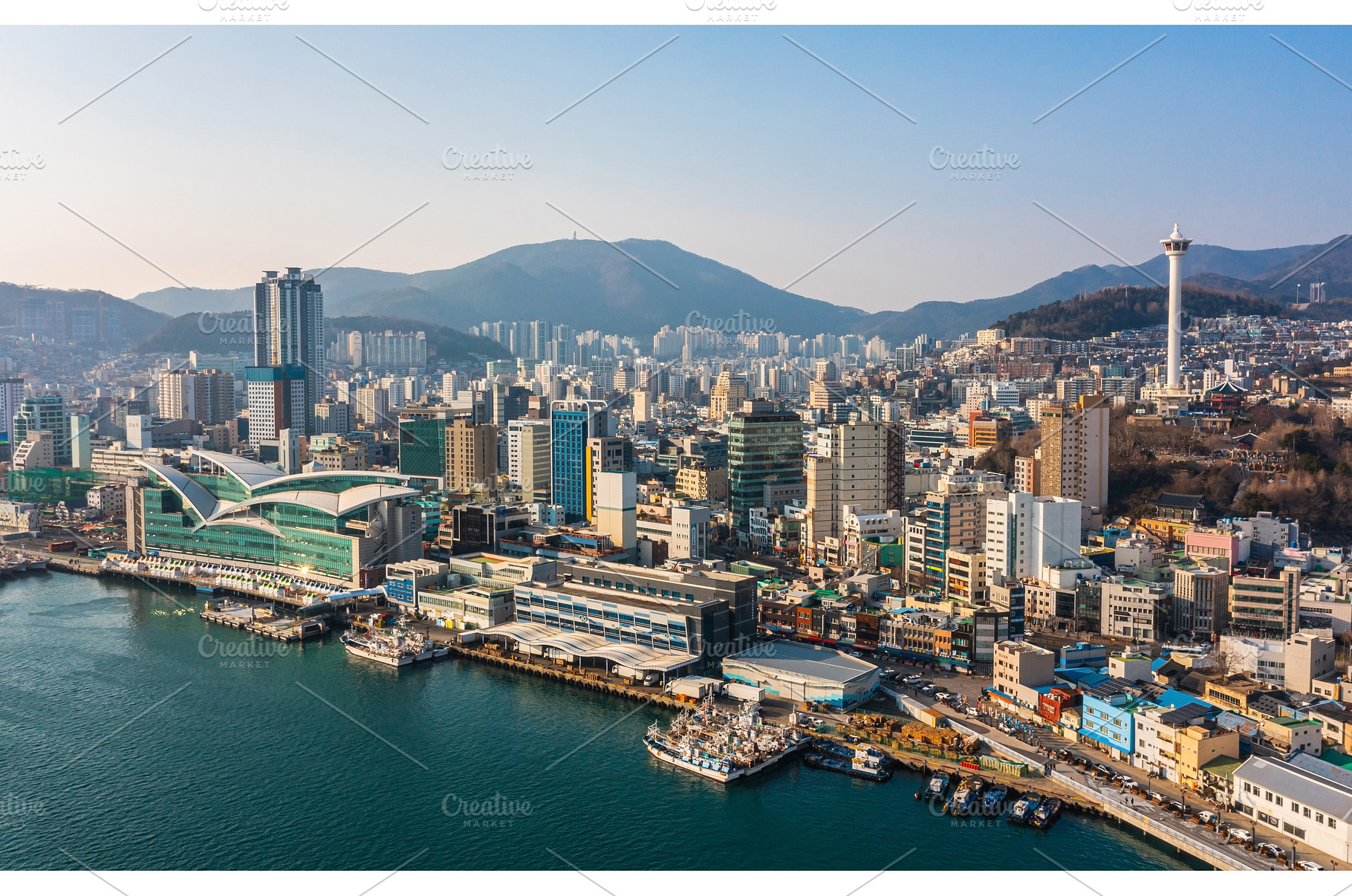 Aerial view of Busan, an Architecture Photo by a_medvedkov