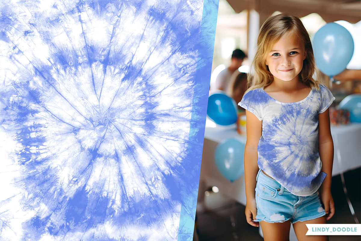 Monochromatic Tie Dye Pack 3, a Pattern Graphic by Lindy_doodle (Photo 4 of 9)