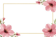 Pink Floral Watercolor Frames, an Illustration by Amazin_art (Thumbnail 3 of 11)