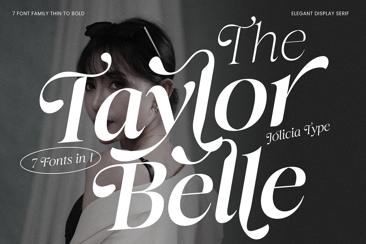 The Taylor Belle | Elegant Feminine, a Sans Serif Font by Jolicia Type (Photo 1 of 15)