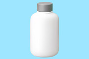3D White Supplement Bottle on Blue, an Object Illustration by Abscent (Thumbnail 2 of 3)