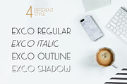 Exco (4 font), a Sans Serif Font by khurasan (Thumbnail 4 of 8)