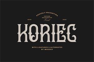 Koriec - Modern Blackletter Font