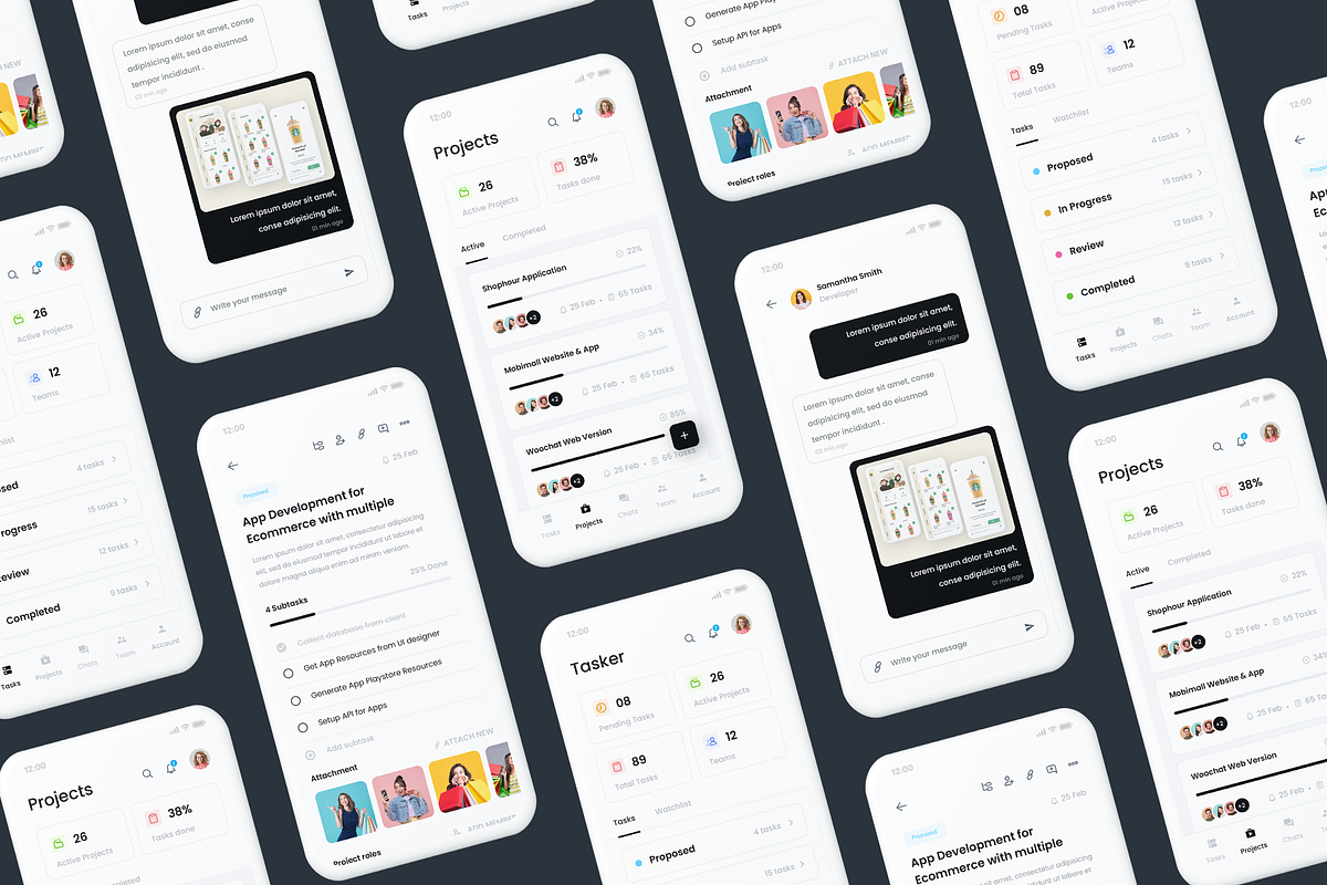 Task Management App UI Kit | Tasker, an UI Kit Template by Opus LabWorks (Photo 7 of 7)