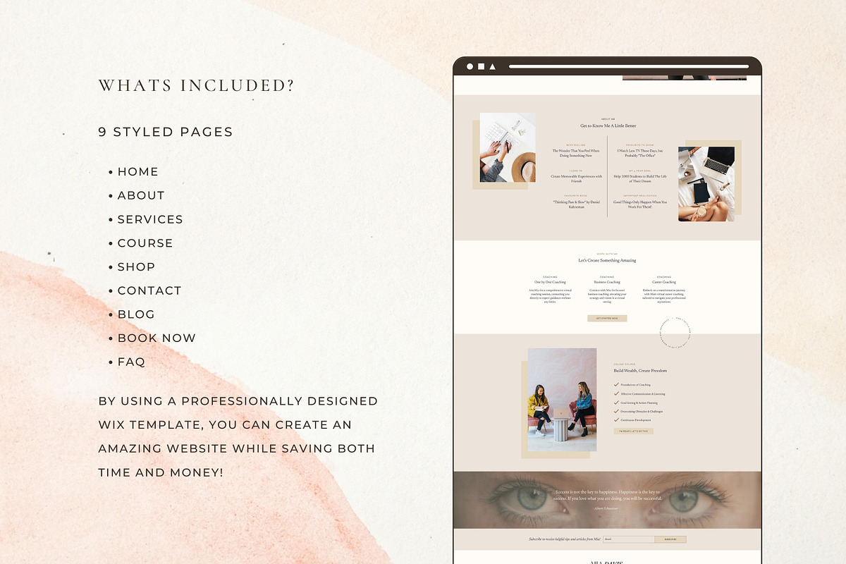 Wix Website Template - Boho Coach, a Wix Template by Nes Design Co (Photo 6 of 11)