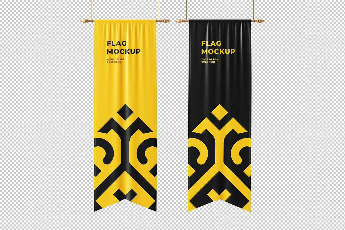 Vertical Flag Mockup, an Advertising Mockup by zpackcreative (Photo 2 of 5)