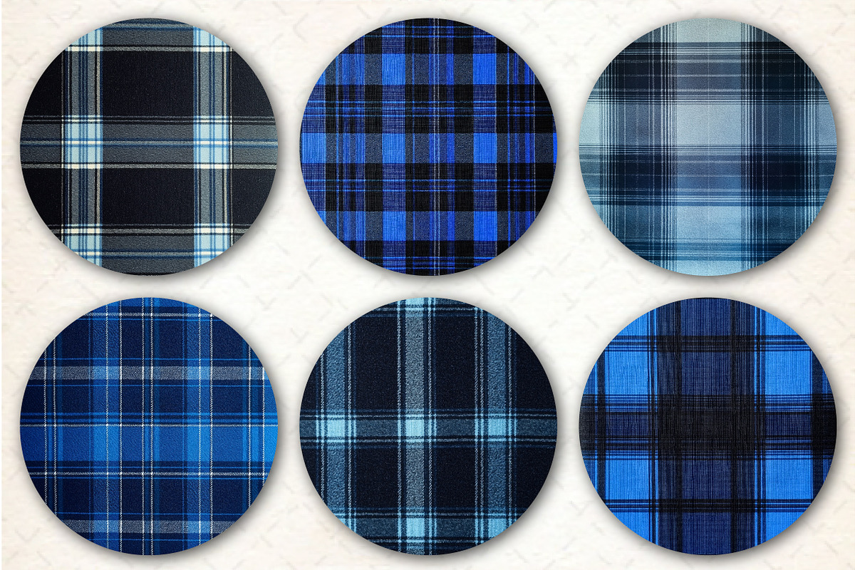 Blue Tartan Seamless Digital Paper, a Pattern Graphic by Libby Wishes (Photo 2 of 7)